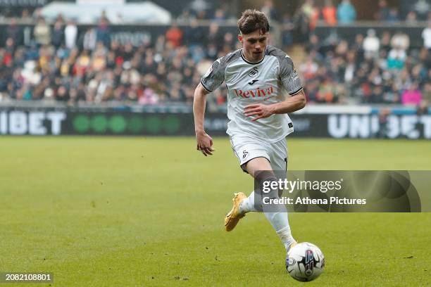 Przemyslaw Placheta of Swansea City in action during the Sky Bet Championship match between Swansea City and Cardiff City at the Swansea.com Stadium...