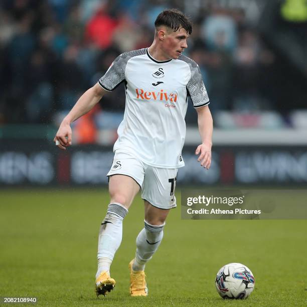 Przemyslaw Placheta of Swansea City in action during the Sky Bet Championship match between Swansea City and Cardiff City at the Swansea.com Stadium...