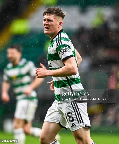 Celtic's Daniel Kelly in action during a cinch Premiership match between Celtic and St Johnstone at Celtic Park, on March 16 in Glasgow, Scotland.