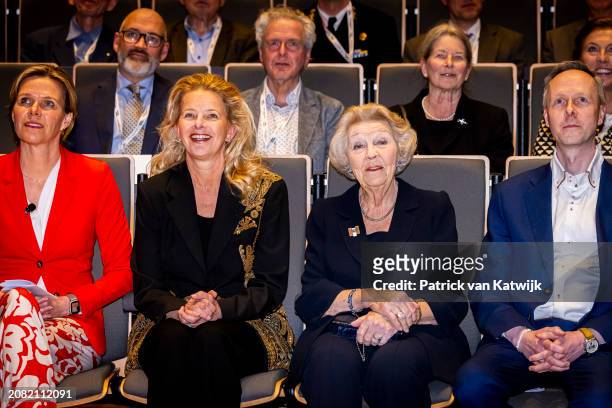 Princess Mabel of The Netherlands and Princess Beatrix of The Netherlands attend the award ceremony of the Prince Friso engineer prize at the Haagse...