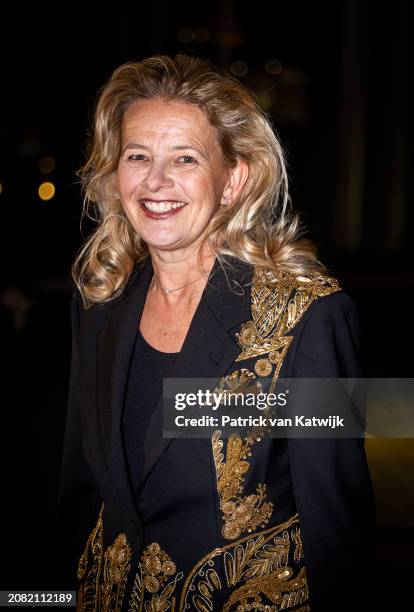 Princess Mabel of The Netherlands attends the award ceremony of the Prince Friso engineer prize at the Haagse Hogeschool on March 13, 2024 in The...