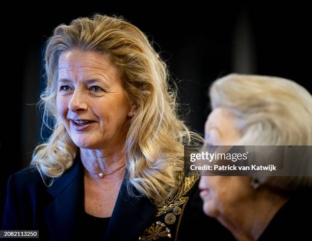 Princess Mabel of The Netherlands and Princess Beatrix of The Netherlands attend the award ceremony of the Prince Friso engineer prize at the Haagse...