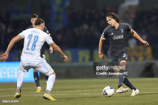 Martin Palumbo of Juventus Next Gen in action during the Serie C match between Carrarese Calcio and Juventus Next Gen at Stadio dei Marmi on March...