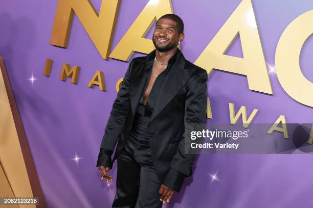 Usher at the 55th NAACP Image Awards held at The Shrine Auditorium on March 16, 2024 in Los Angeles, California.