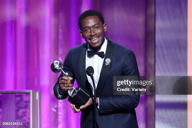 Damson Idris at the 55th NAACP Image Awards held at The Shrine Auditorium on March 16, 2024 in Los Angeles, California.