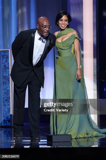 Delroy Lindo and Kerry Washington at the 55th NAACP Image Awards held at The Shrine Auditorium on March 16, 2024 in Los Angeles, California.