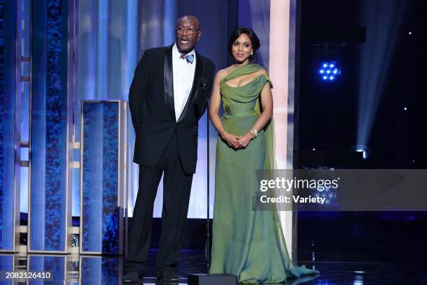 Delroy Lindo and Kerry Washington at the 55th NAACP Image Awards held at The Shrine Auditorium on March 16, 2024 in Los Angeles, California.