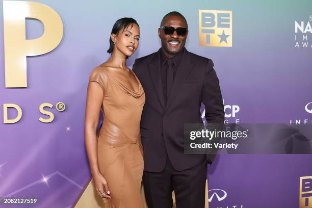 Sabrina Dhowre Elba and Idris Elba at the 55th NAACP Image Awards held at The Shrine Auditorium on March 16, 2024 in Los Angeles, California.