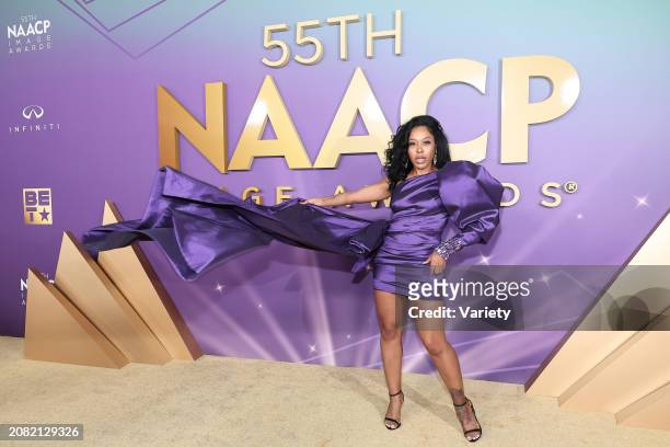 Dominique Perry at the 55th NAACP Image Awards held at The Shrine Auditorium on March 16, 2024 in Los Angeles, California.