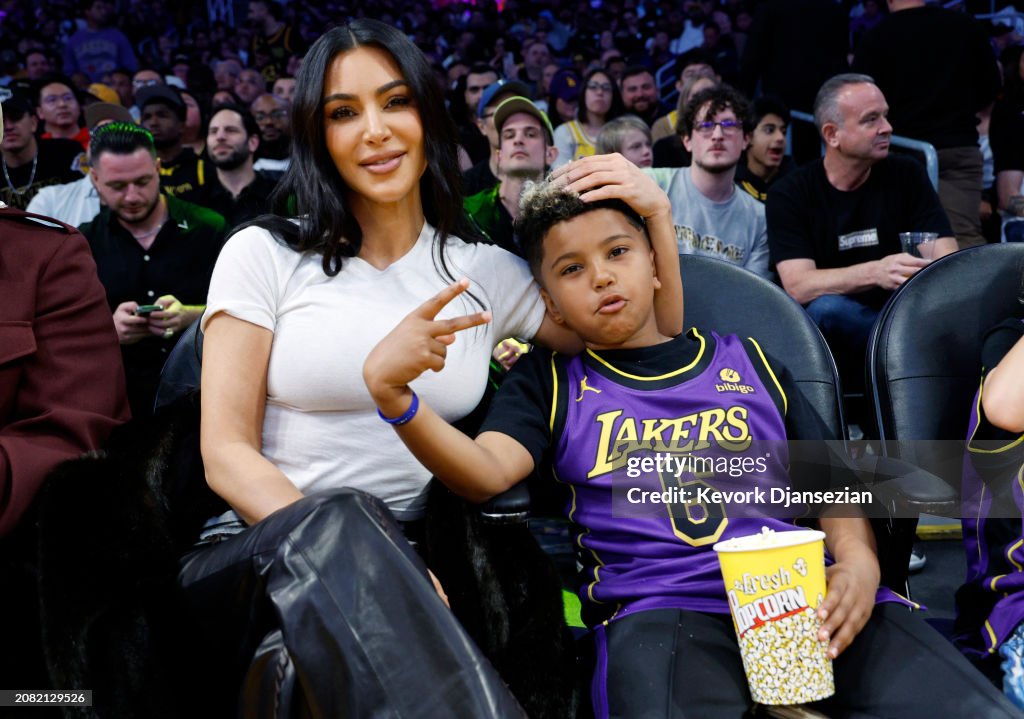 Celebrities At The Los Angeles Lakers Game