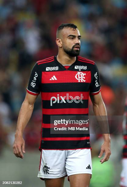 Fabrício Bruno of Flamengo in action ,during the Campeonato Carioca 2024 Second Leg Semifinal Match between Flamengo and Fluminense at Maracana...