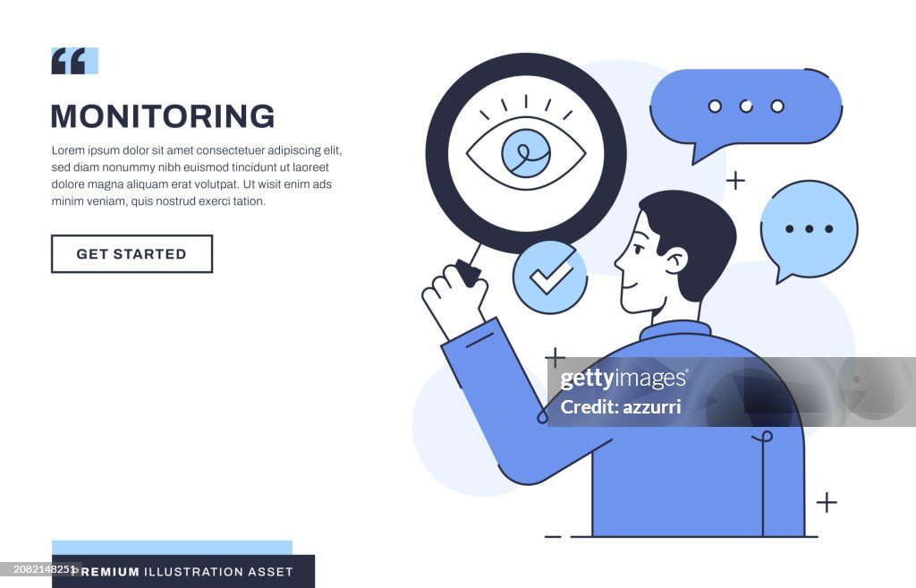 Monitoring Illustration High-Res Vector Graphic - Getty Images