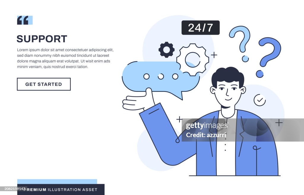 Support Illustration High-Res Vector Graphic - Getty Images
