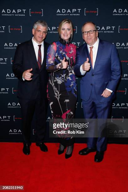 James Hausman, Abigail Hawk and Jon Ledecky attend the 2024 ADAPT Leadership Awards at Cipriani 42nd Street on March 13, 2024 in New York City.