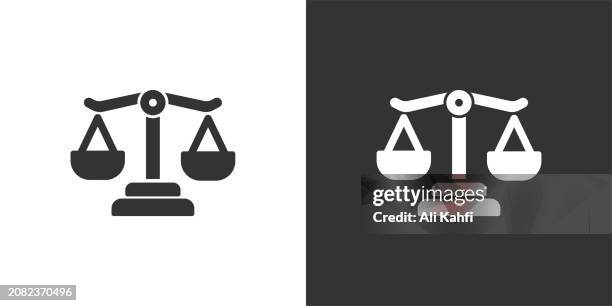 justice law solid icons. containing data, strategy, planning, research solid icons collection. vector illustration. for website design, logo, app, template, ui, etc - gavel logo stock illustrations