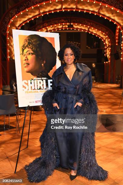Regina King attends the Shirley Advance Screening at BAM Brooklyn Academy of Music on March 13, 2024 in New York City.