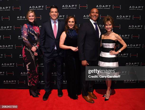 Abigail Hawk, Steve Lacy, Teresa Prioio, Mike Woods and Susan Lucci attend the 2024 ADAPT Leadership Awards at Cipriani 42nd Street on March 13, 2024...