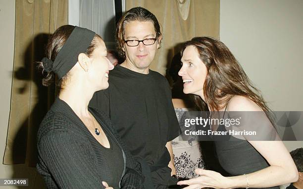 Actress Sela Ward with Howard Sherman and Actress Sheila Kelley at the opening party for Sheila Kelley's Factor Studio at The Factor Studio on June...