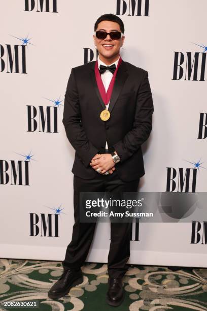 Eduin Caz of Grupo Firme attends the BMI Latin Awards 2024 at Beverly Wilshire, A Four Seasons Hotel on March 13, 2024 in Beverly Hills, California.