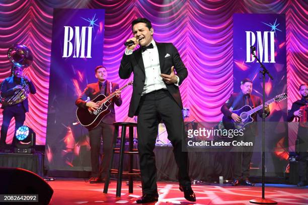 Horacio Palencia performs onstage during the BMI Latin Awards 2024 at Beverly Wilshire, A Four Seasons Hotel on March 13, 2024 in Beverly Hills,...