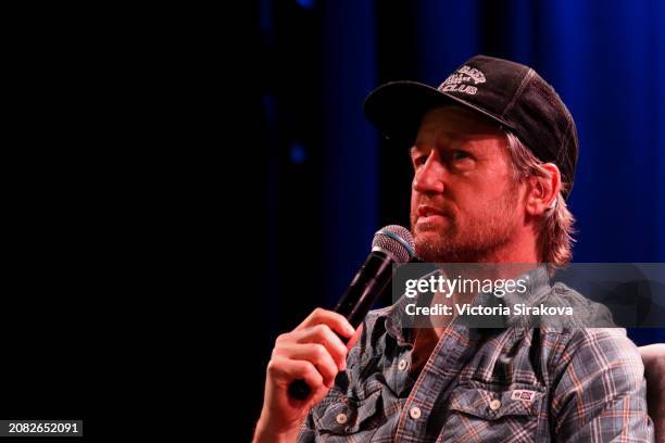 Chris Shiflett speaks during The Drop: Chris Shiflett at GRAMMY Museum L.A. Live on March 13, 2024 in Los Angeles, California.