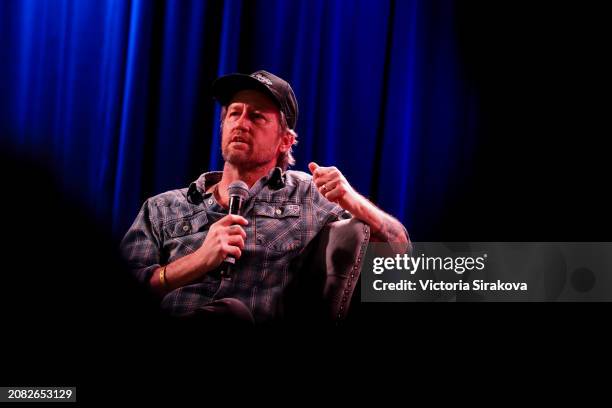 Chris Shiflett speaks during The Drop: Chris Shiflett at GRAMMY Museum L.A. Live on March 13, 2024 in Los Angeles, California.