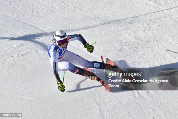 Thea Louise Stjernesund of Team Norway in action during the Audi FIS Alpine Ski World Cup Finals Women's Giant Slalom on March 17, 2024 in Saalbach...