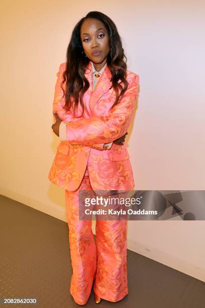 Erika Alexander attends the 55th NAACP Image Awards Entertainment Symposium at Museum Of Tolerance on March 13, 2024 in Los Angeles, California.