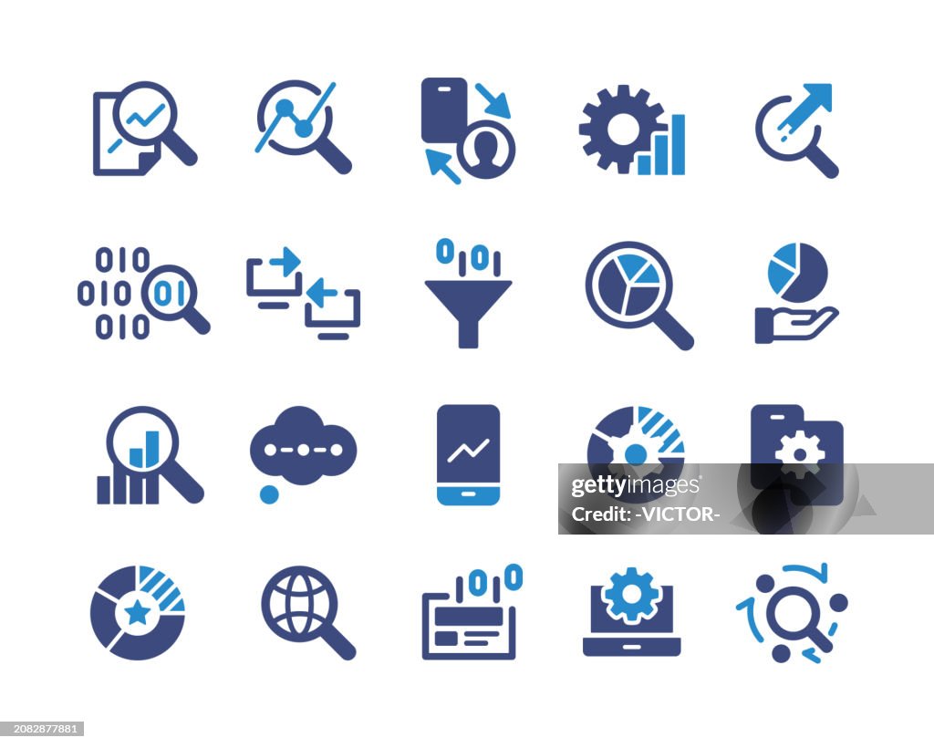 Symbole für die Datenanalyse - Klassische Grafikserie