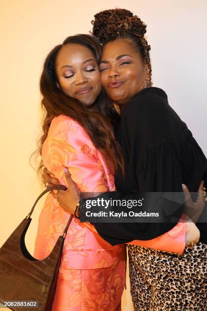 Erika Alexander and Vanessa Estelle Williams attend the 55th NAACP Image Awards Entertainment Symposium at Museum Of Tolerance on March 13, 2024 in...