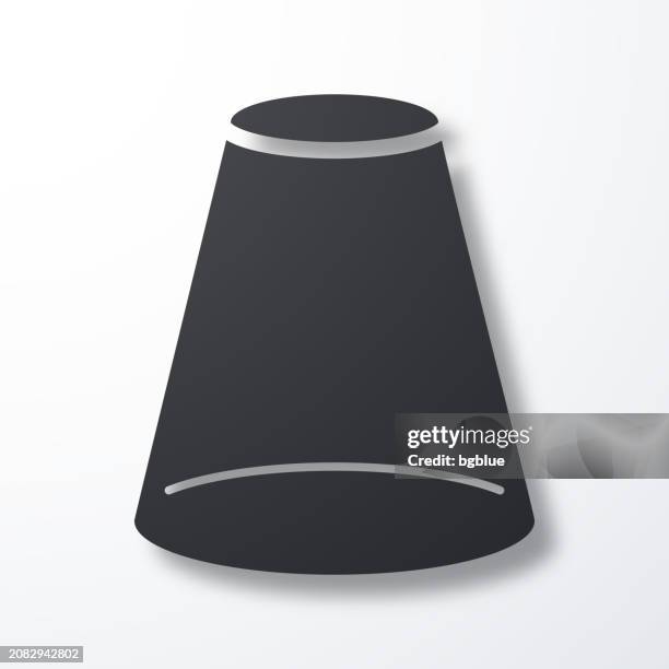 cone. icon with shadow on white background - plinth stock illustrations