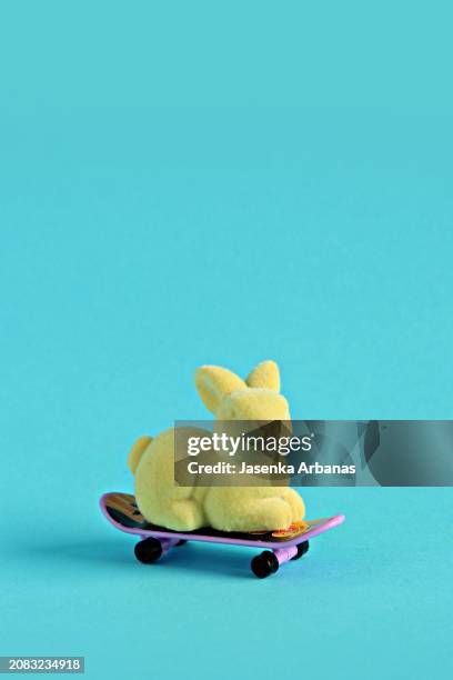 easter rabitt on the skateboard - modern zagreb stock pictures, royalty-free photos & images