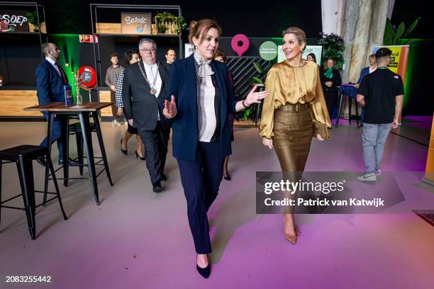 Queen Máxima attends the National Circular Economy Conference in De Vasim on March 14, 2024 in Nijmegen, Netherlands. The conference is organized by...