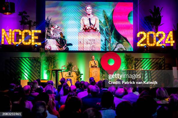 Queen Máxima attends the National Circular Economy Conference in De Vasim on March 14, 2024 in Nijmegen, Netherlands. The conference is organized by...