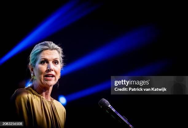 Queen Máxima attends the National Circular Economy Conference in De Vasim on March 14, 2024 in Nijmegen, Netherlands. The conference is organized by...