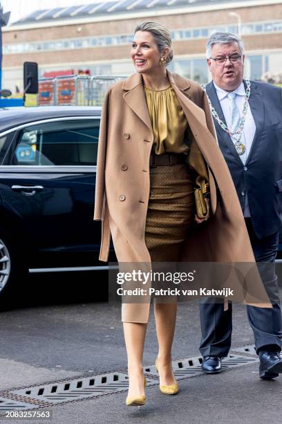 Queen Máxima attends the National Circular Economy Conference in De Vasim on March 14, 2024 in Nijmegen, Netherlands. The conference is organized by...