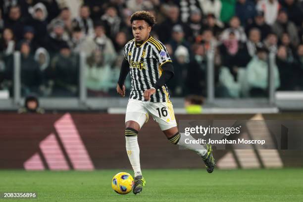Weston McKennie of Juventus during the Serie A TIM match between Juventus and Atalanta BC - Serie A TIM at Allianz Stadium on March 10, 2024 in...
