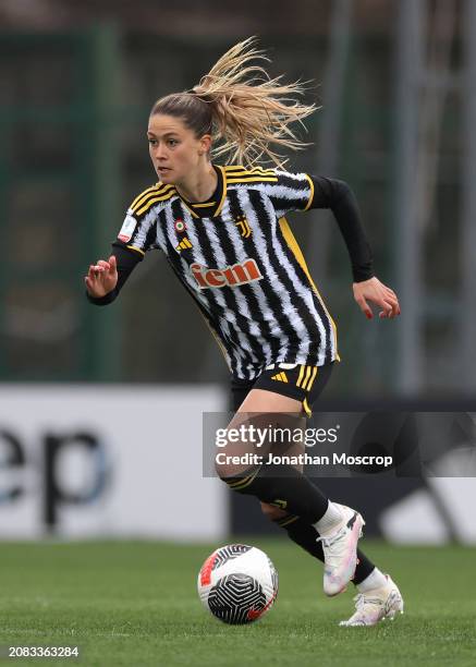 Viola Calligaris of Juventus during the Women's Coppa Italia semi final 2nd leg match between Juventus FC and ACF Fiorentina at Stadio Vittorio Pozzo...