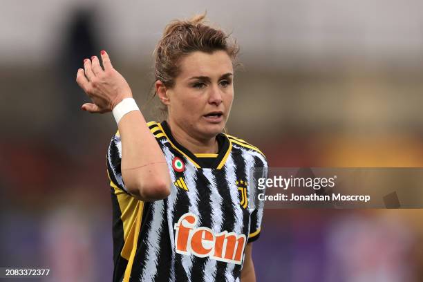 Cristiana Girelli of Juventus during the Women's Coppa Italia semi final 2nd leg match between Juventus FC and ACF Fiorentina at Stadio Vittorio...