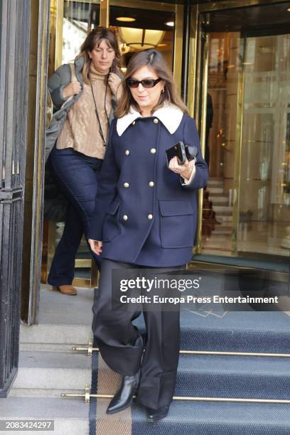 Chabeli Iglesias leaves a hotel on March 14 in Madrid, Spain.