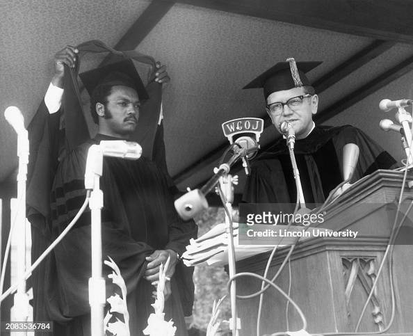 Jesse Jackson receives an Honorary Degree from Lincoln University 1969