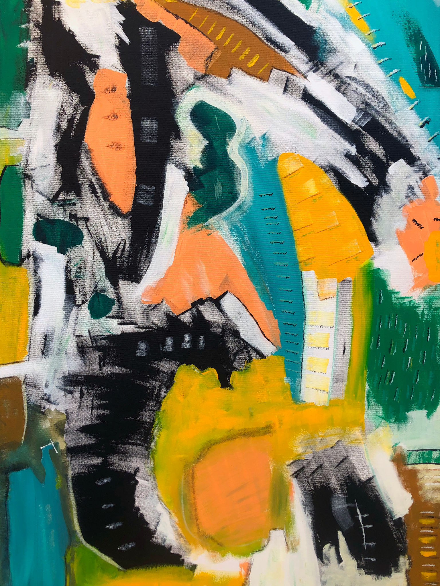 Abstract Hand-painted Art Background Abstract Hand-painted Art Background