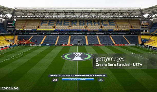 General view of the Sukru Saracoglu Stadium prior to the UEFA Europa Conference League 2023/24 round of 16 second leg match between Fenerbahçe and R....