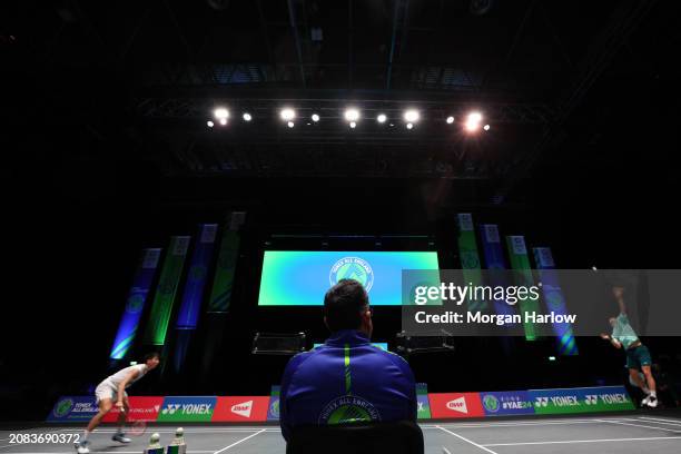 General view of play on Day Three of the Yonex All England Open Badminton Championships 2024 at Utilita Arena Birmingham on March 14, 2024 in...