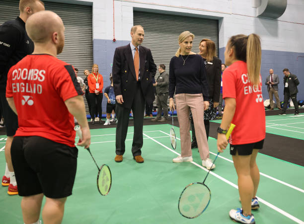 GBR: The Duke And Duchess Of Edinburgh Attend The All England Open Badminton Championships