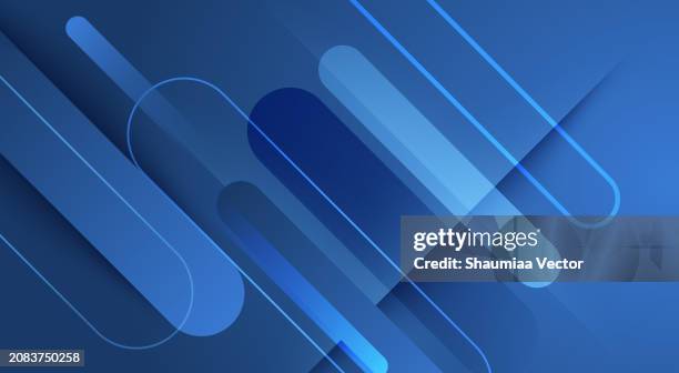 modern dark navy blue gradient geometric round shape abstract background - rounded rectangle stock illustrations