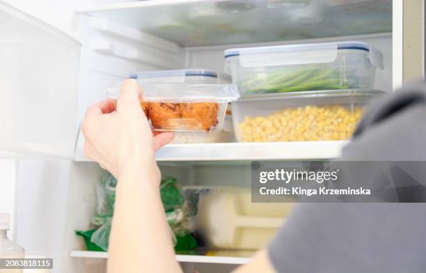 packed food - refrigerator stock pictures, royalty-free photos & images