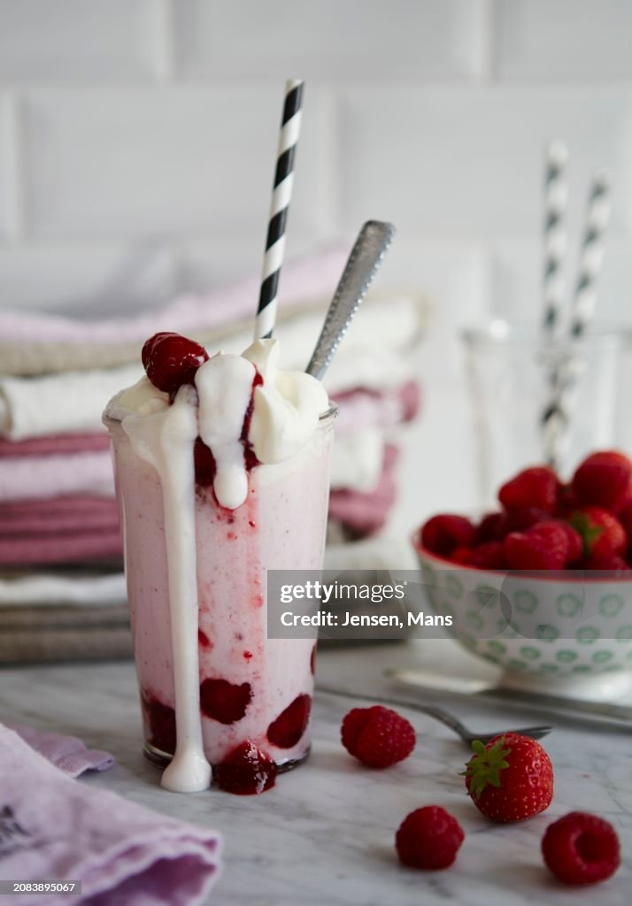 Milkshake strawberry rasberry