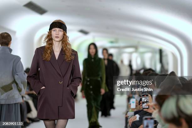 Models walk finale of the runway in a design by MURRAL during the Rakuten Fashion Week TOKYO 2024 A/W on March 14, 2024 in Tokyo, Japan.