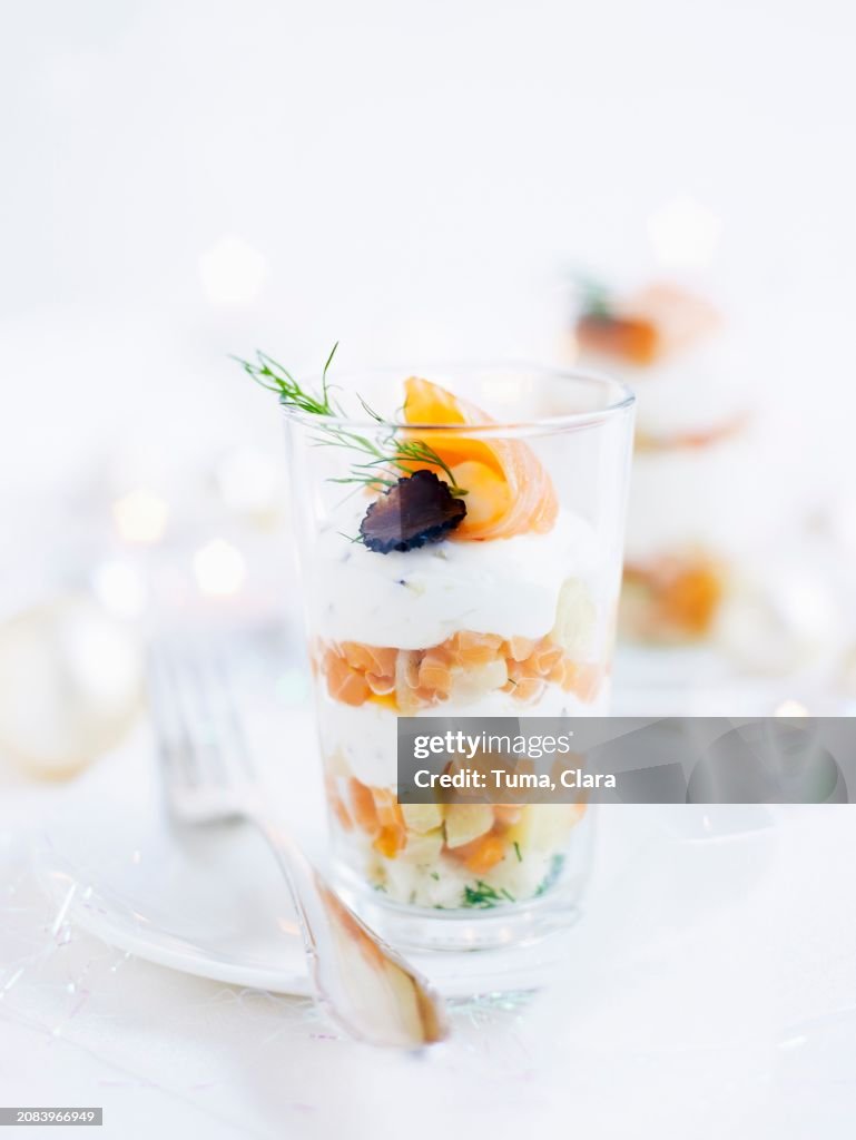 Smoked salmon salad (Christmas)